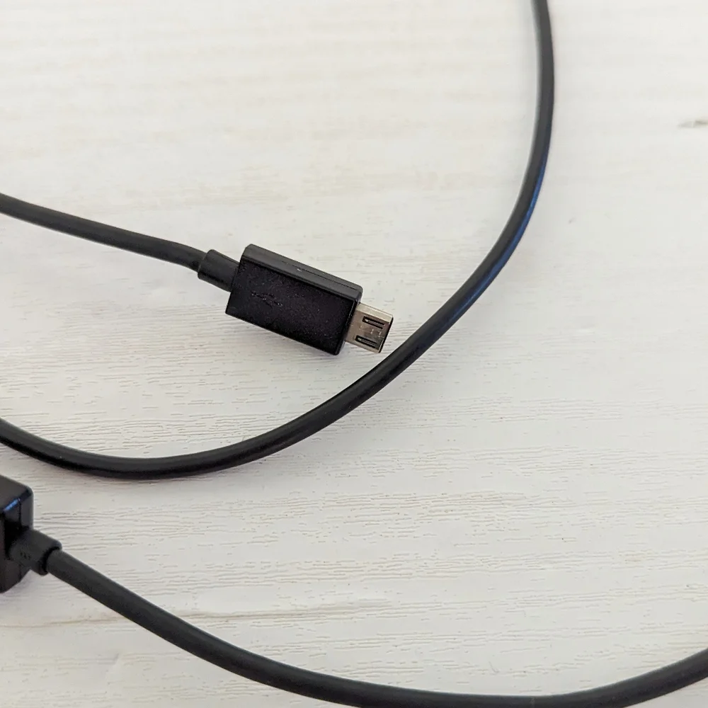 Micro USB Power Cable, Black - 3ft